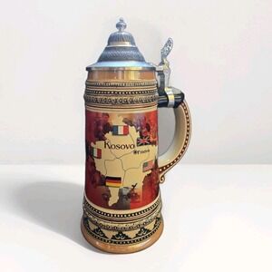 Limited Edition Willi Geck German Beer Stein: Kosovo Military Commemorative LTD